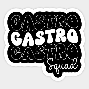 Gastro Squad Groovy Design For Doctor Gastroenterology Sticker